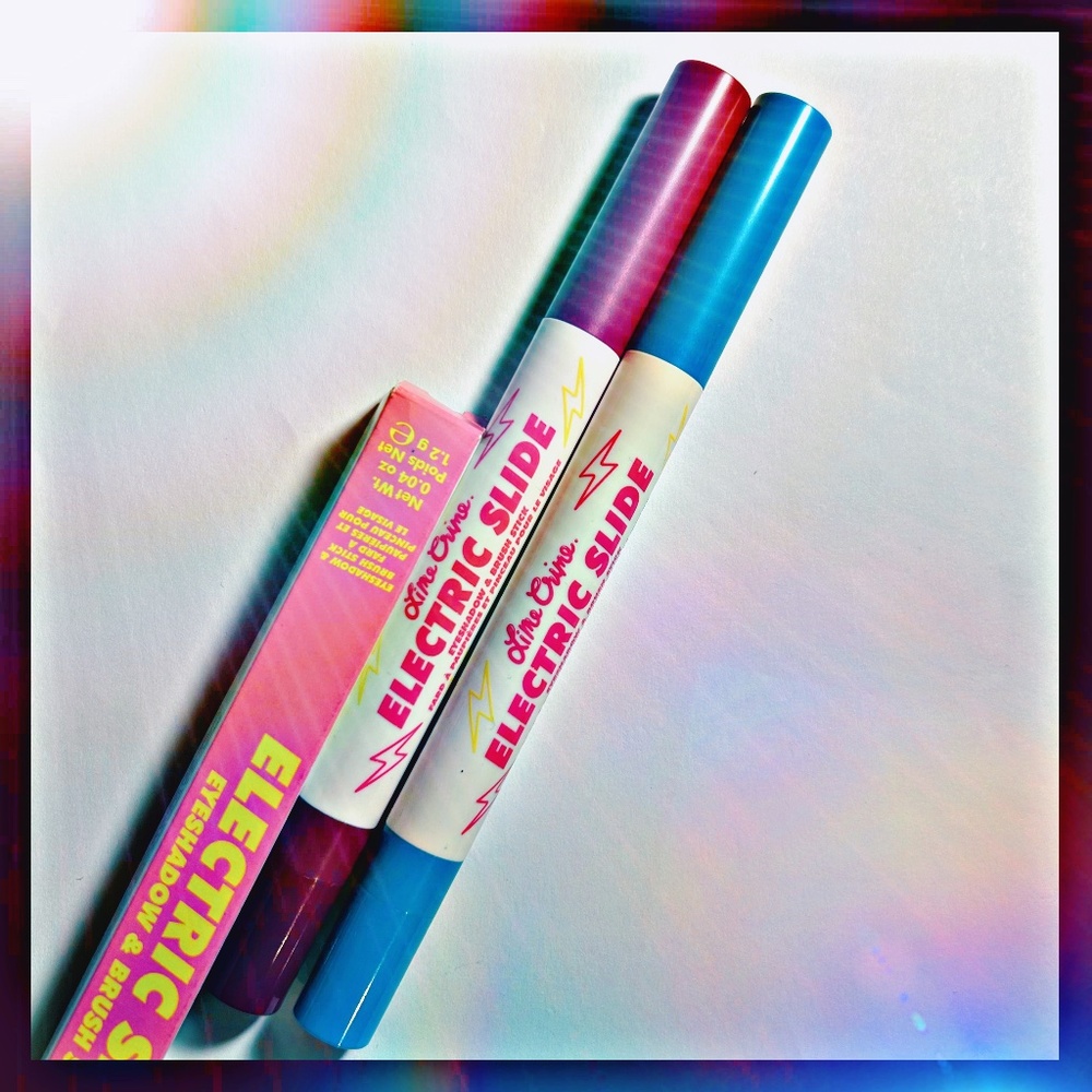 Lime Crime Electric Slide Eyeshadow and Brush Stick Duo Set/ Chill Pill and Duh